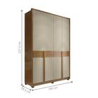 Guarda Roupa Roma Cedro Linho 4 Portas