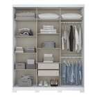 Guarda-roupa Roupeiro 3 Portas Deslizantes 2 Gavetas Tijucas