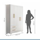 Guarda-roupa Roupeiro 4 Portas 2 Gavetas Star Tigus Baby Flex