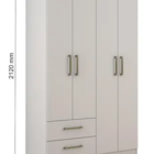 Guarda Roupa Roupeiro 4 Portas Branco