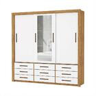 Guarda Roupa Roupeiro Anjos 3 Portas De Correr Com Espelho Ce