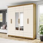 Guarda-roupa Roupeiro Armani 6 Portas 3 Gavetas Espresso Móve