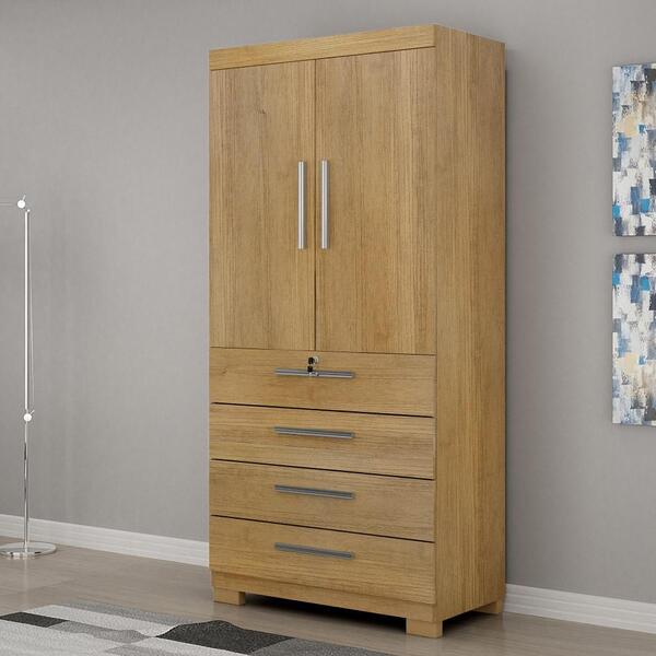 Guarda Roupa Roupeiro Armário Multiuso Quarto Sala 2 Portas 4