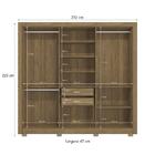 Guarda Roupa Roupeiro Casal 232cm Com 6 Portas E Espelhos Cb0