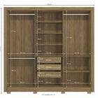 Guarda Roupa Roupeiro Casal Com 6 Portas 3 Gavetas E Espelhos