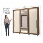 Guarda Roupa Roupeiro Casal Mdf 3 Portas 4 Gavetas 5 Pratelei