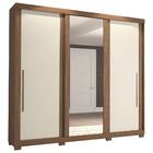 Guarda Roupa Roupeiro Casal Mdf 3 Portas 4 Gavetas 5 Pratelei