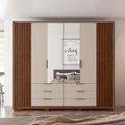 Guarda Roupa Roupeiro Casal Solteiro 2 Espelhos 6 Gavetas 10