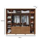Guarda Roupa Roupeiro Casal Solteiro 4 Espelhos 6 Gavetas 10