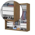 Guarda Roupa Roupeiro Clarice 3 Portas De Correr 4 Gavetas Ca