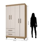 Guarda Roupa Roupeiro De Casal Honduras 4 Portas 2 Gavetas Fr