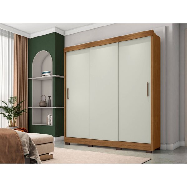 Guarda Roupa Roupeiro De Casal Lion 3 Portas De Correr E 3 Ga