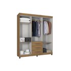 Guarda Roupa Roupeiro De Casal Lion Com Chave 6 Portas 3 Gave