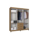 Guarda Roupa Roupeiro De Casal Lion Com Chave 6 Portas 3 Gave