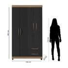 Guarda Roupa Roupeiro De Solteiro Lion Com Chave 4 Portas 2 G