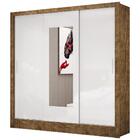Guarda Roupa Roupeiro Dubai 3 Portas De Correr Com Espelho Ce