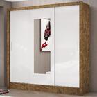 Guarda Roupa Roupeiro Dubai 3 Portas De Correr Com Espelho Ce