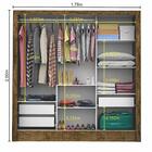 Guarda Roupa Roupeiro Dubai 3 Portas De Correr Com Espelho Ce