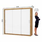 Guarda Roupa Roupeiro Ilhéus 3 Portas De Correr 4 Gavetas Car