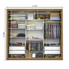 Guarda Roupa Roupeiro Ilhéus 3 Portas De Correr 4 Gavetas Car