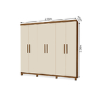 Guarda Roupa Roupeiro Kairós Cedro C/ Off White