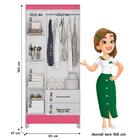 Guarda Roupa Roupeiro Lima 3 Portas 2 Gavetas E 4 Prateleiras