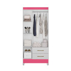 Guarda Roupa Roupeiro Lima 3 Portas 2 Gavetas E 4 Prateleiras