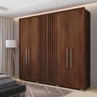 Guarda Roupa Roupeiro Quarto Casal 6 Portas 4 Gavetas 9 Prate