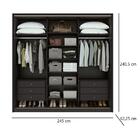 Guarda Roupa Roupeiro Quarto Casal Lopas 3 Portas Spazio 240