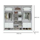 Guarda Roupa Roupeiro Quarto Casal Lopas 3 Portas Spazio 270