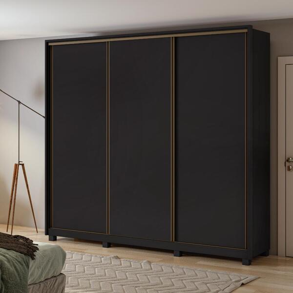 Guarda Roupa Roupeiro Quarto Casal Lopas 3 Portas Spazio 270