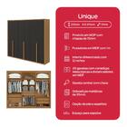 Guarda Roupa Roupeiro Quarto Casal Lopas 6 Portas Espelho Pés