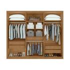 Guarda Roupa Roupeiro Quarto Casal Lopas 6 Portas Espelho Pés