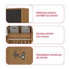 Guarda Roupa Roupeiro Quarto Casal Lopas 6 Portas Espelho Pés