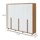 Guarda Roupa Roupeiro Quarto Casal Lopas 6 Portas Unique Com