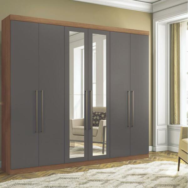 Guarda Roupa Roupeiro Quarto Dormitório Casal Imaginare 6 Por