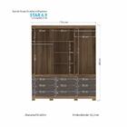 Guarda Roupa Roupeiro Quarto Dormitório Solteiro Casal Star 6