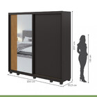 Guarda Roupa Roupeiro Quarto Lopas 2 Portas Velaris Com Espel