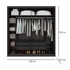 Guarda Roupa Roupeiro Quarto Lopas 2 Portas Velaris Com Espel