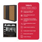 Guarda Roupa Roupeiro Quarto Lopas 2 Portas Velaris Com Espel