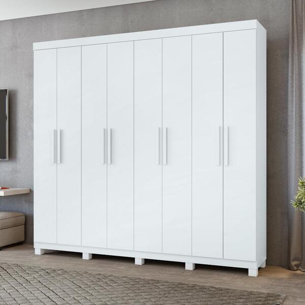 Guarda Roupa Roupeiro Quarto Solteiro Casal Lopas 8 Portas An