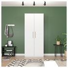 Guarda Roupa Roupeiro Solteiro 2 Portas Paris Branco Caemmun