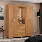 Guarda Roupa Roupeiro Solteiro 42220 04 Portas 02 Gavetas Lor