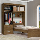 Guarda Roupa Roupeiro Solteiro 4 Portas Com Cama Cancun Jequi