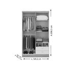 Guarda Roupa Roupeiro Solteiro Nicho 4 Portas 2 Gavetas