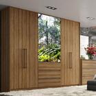 Guarda-roupa Roupeiro Veneza Glass Thb 6 Portas 3 Gavetas