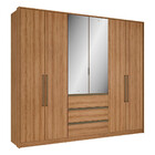 Guarda-roupa Roupeiro Veneza Glass Thb 6 Portas 3 Gavetas