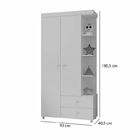 Guarda Roupa Rubi 2 Portas Branco Peternella Móveis