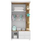 Guarda Roupa Rubi 2 Portas Nature Branco Peternella Móveis