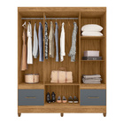 Guarda Roupa Rubia 6 Portas Freijó Cinza Bnn Decor